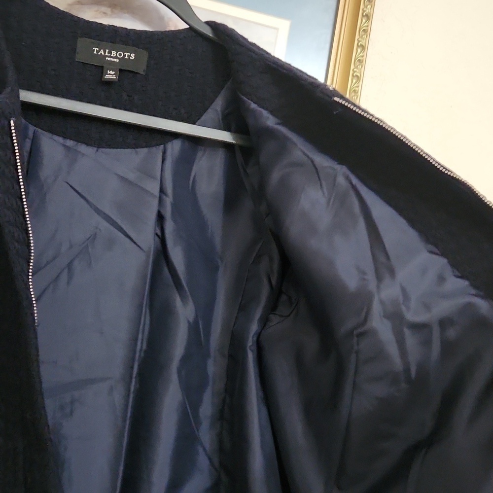 Talbots Knit Jacket  Size 14 Petite Contemporary Career Formal Sophisticated - Picture 8 of 16